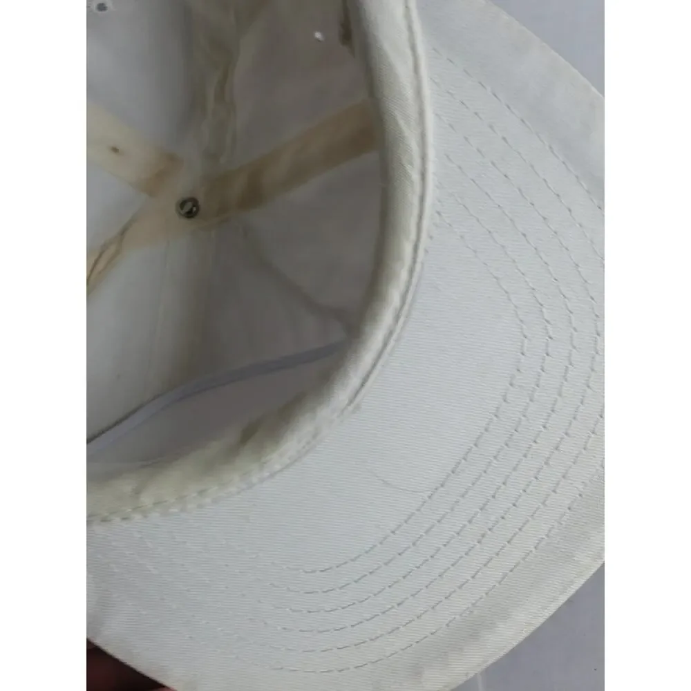 Unr Leavitt Hat Cap Mens White 80s 90s Snapback Steel Metal Company Rope
